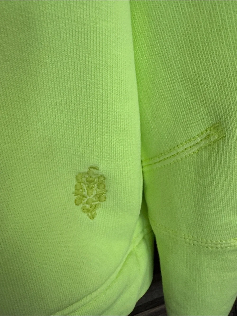 Free People Neon Lime Zip Hoodie